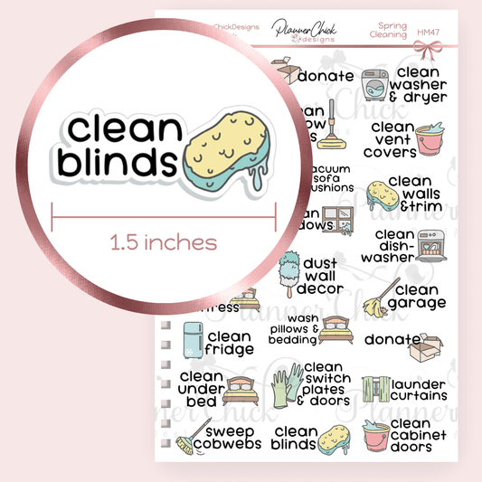 Annual Cleaning Planner Stickers