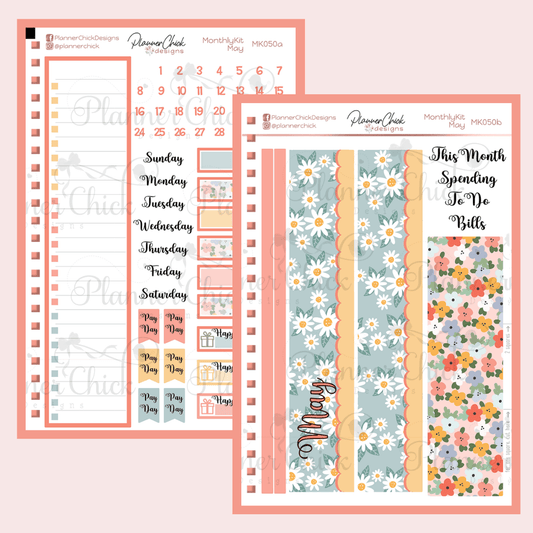 Monthly & Dashboard Kits ~ May Flowers (for May)