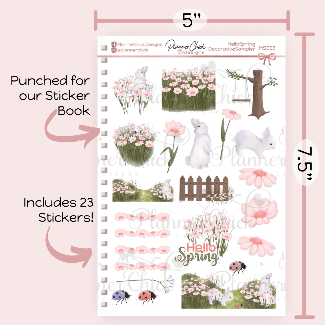 Hello Spring ~ Decorative Samplers (FULL Sheet!)