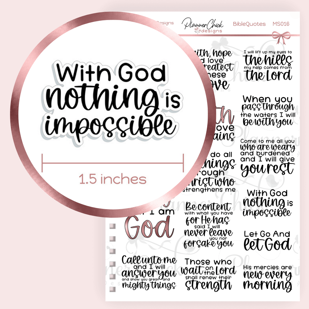 Bible Quotes Planner Stickers